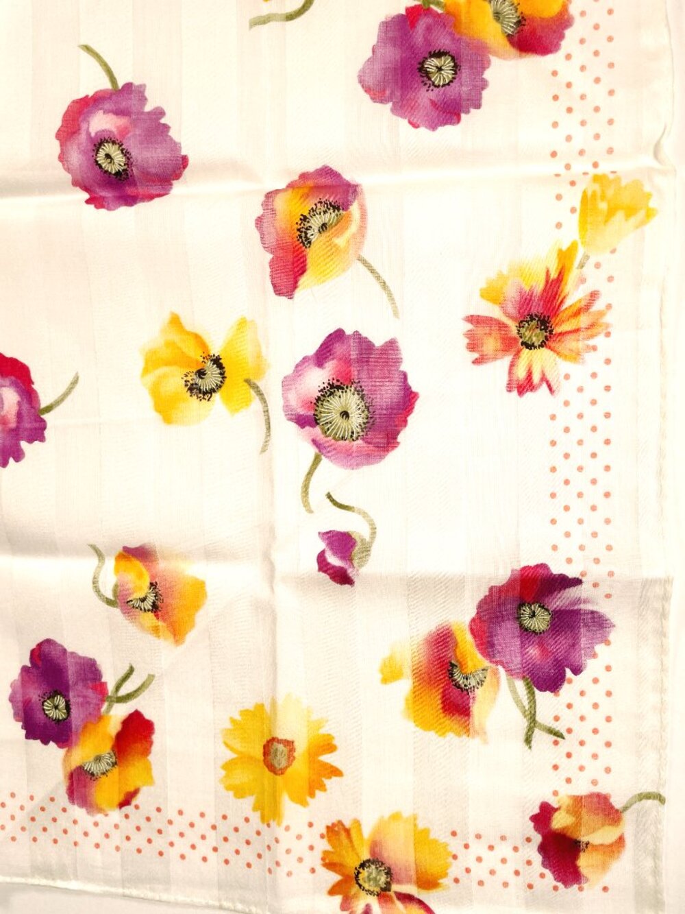 NWT Yves Saint Laurent Floral Scarf - Picture 7 of 15
